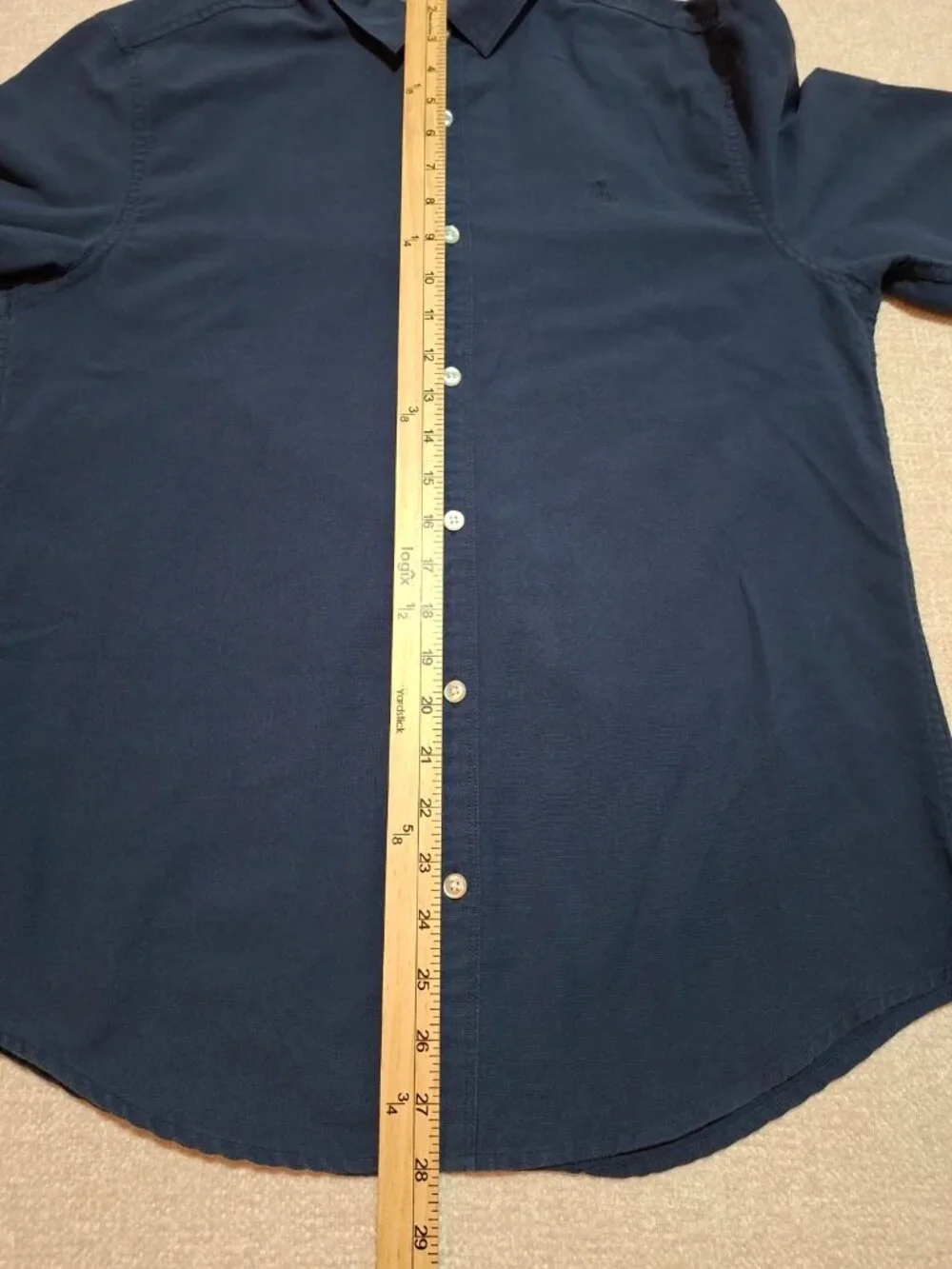 Original Penguin Heritage Slim Fit Blue Button Up Shirt Men's M